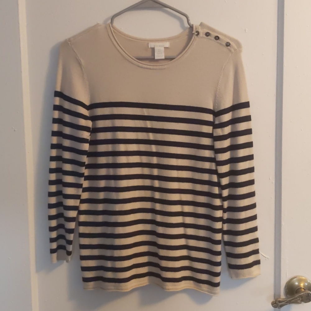 Women's striped 3/4 sleeve top